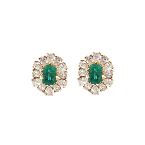 Emerald Diamond Earrings