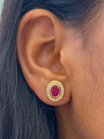 Ruby Diamond Earrings