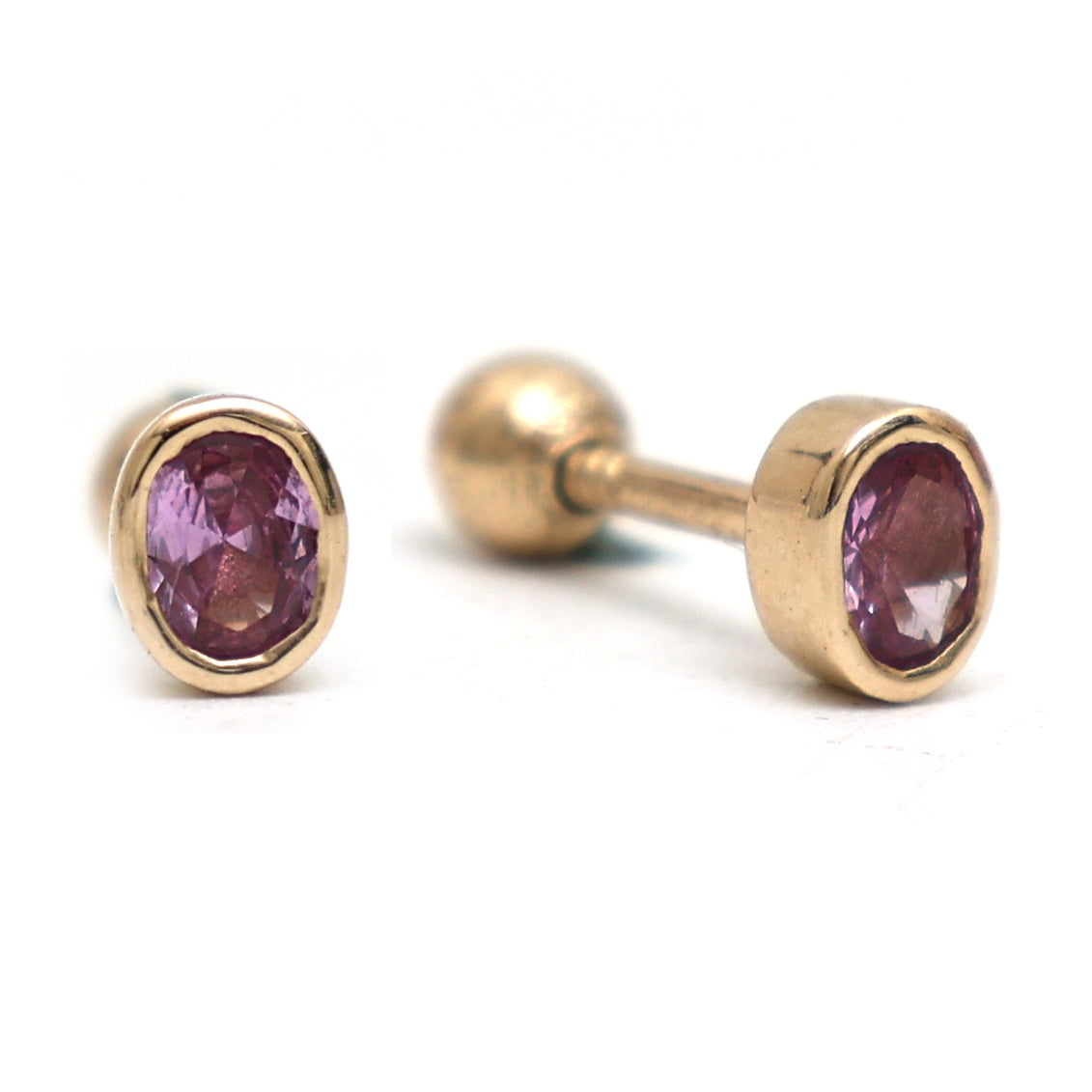 Pink Sapphire Earrings