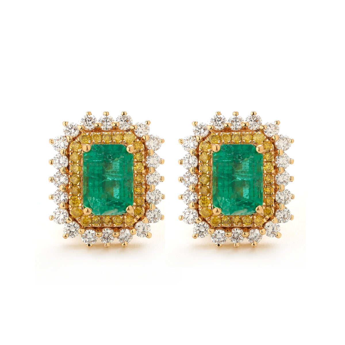 Emerald Diamond Earrings