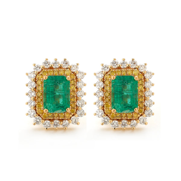 Emerald Diamond Earrings