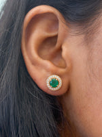 Emerald Diamond Earrings