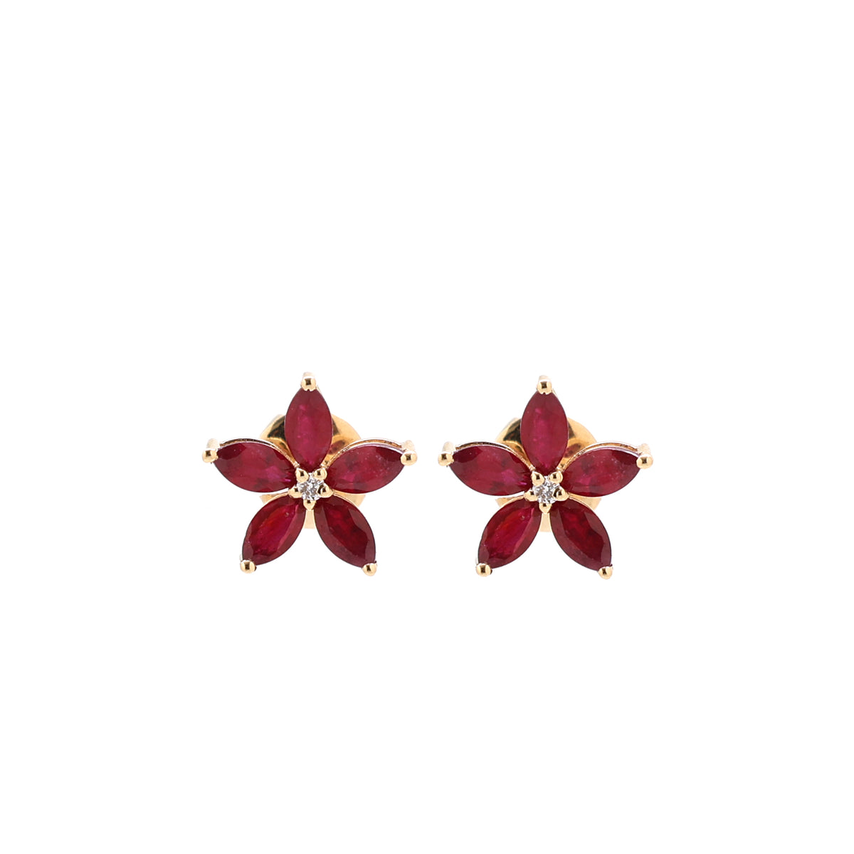 Ruby Diamond Earrings