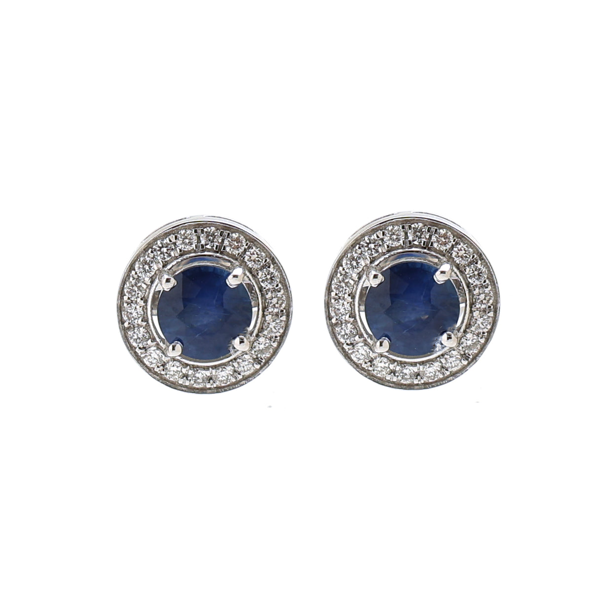 Blue Sapphire Diamond Earrings