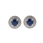 Blue Sapphire Diamond Earrings