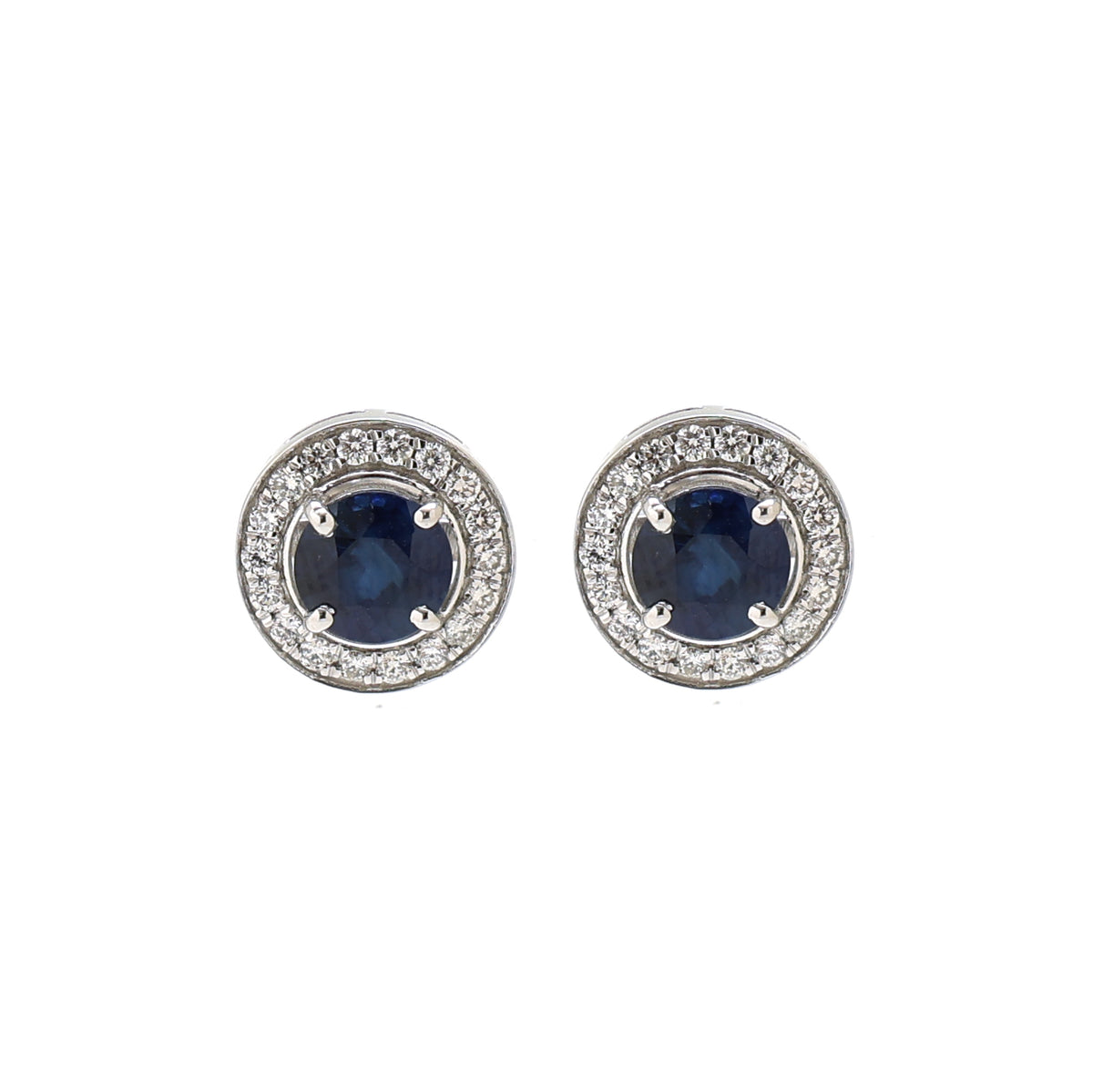 Blue Sapphire Diamond Earrings
