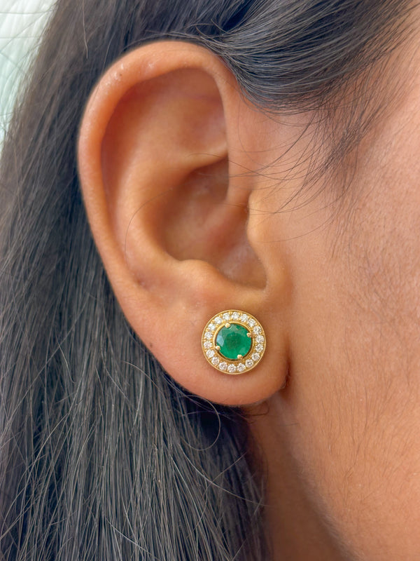 Emerald Diamond Earrings