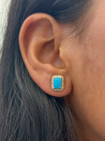 Turquoise Diamond Earrings