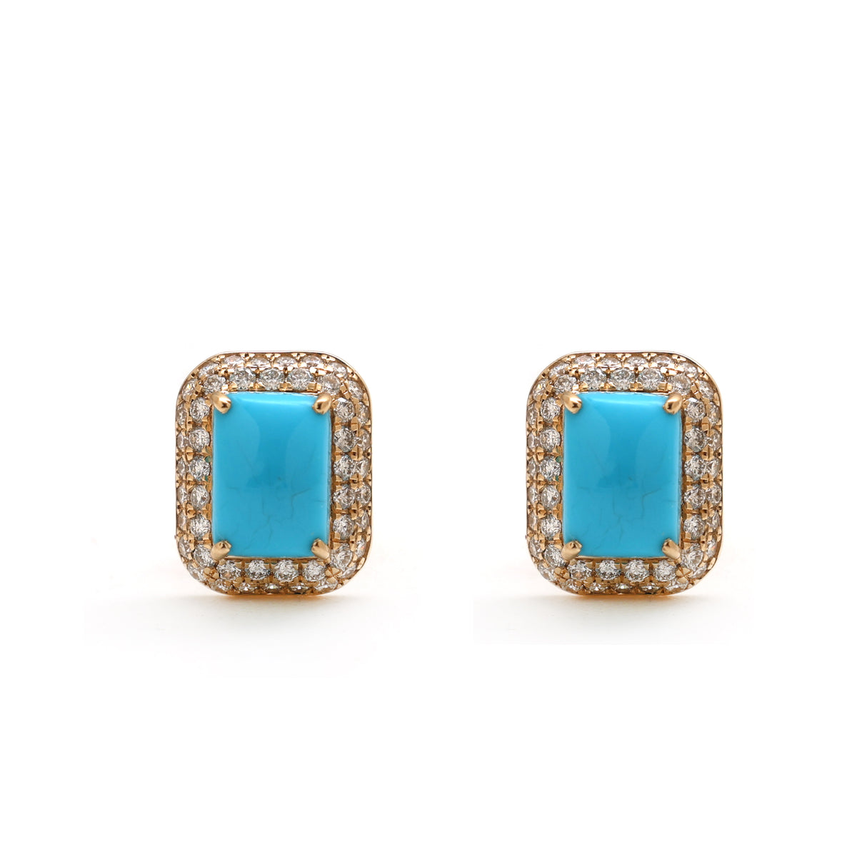Turquoise Diamond Earrings