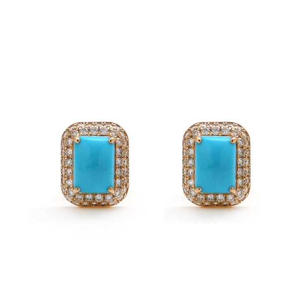 Turquoise Diamond Earrings
