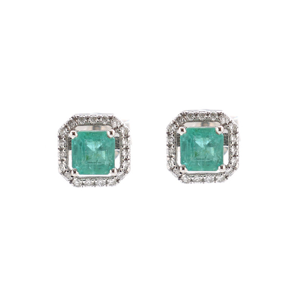 Emerald Diamond Earrings