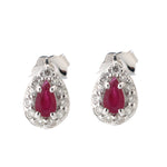 Ruby Diamond Earrings