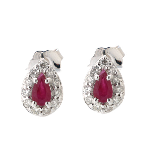 Ruby Diamond Earrings