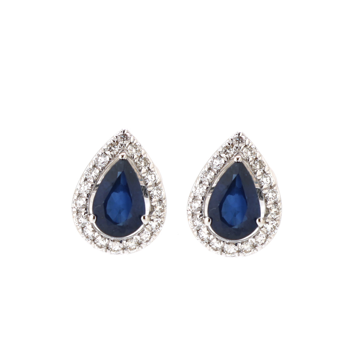 Blue Sapphire Diamond Earrings
