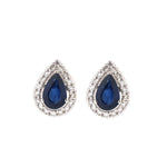 Blue Sapphire Diamond Earrings