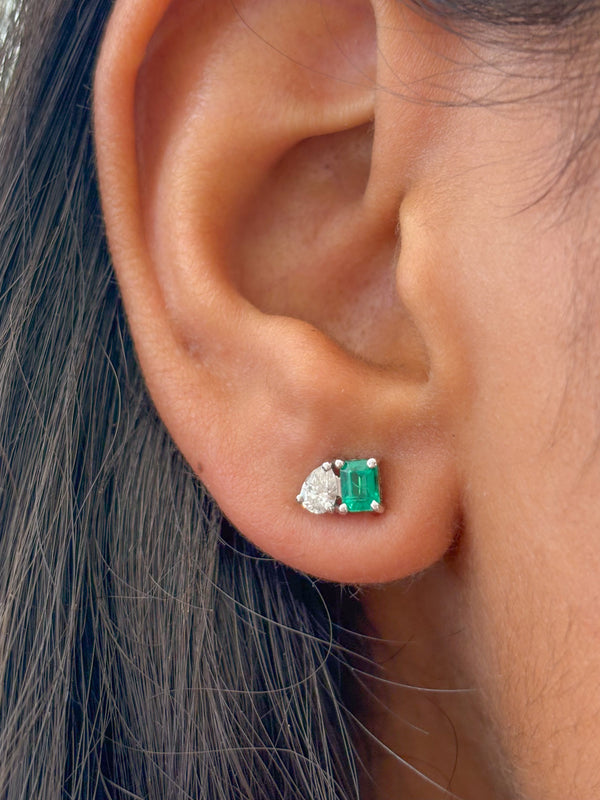 Emerald Diamond Earrings