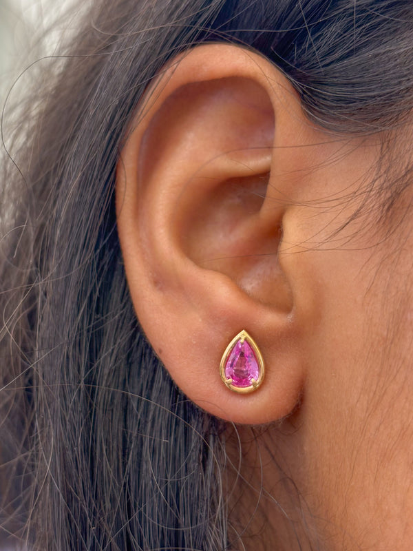 Pink Sapphire Earrings