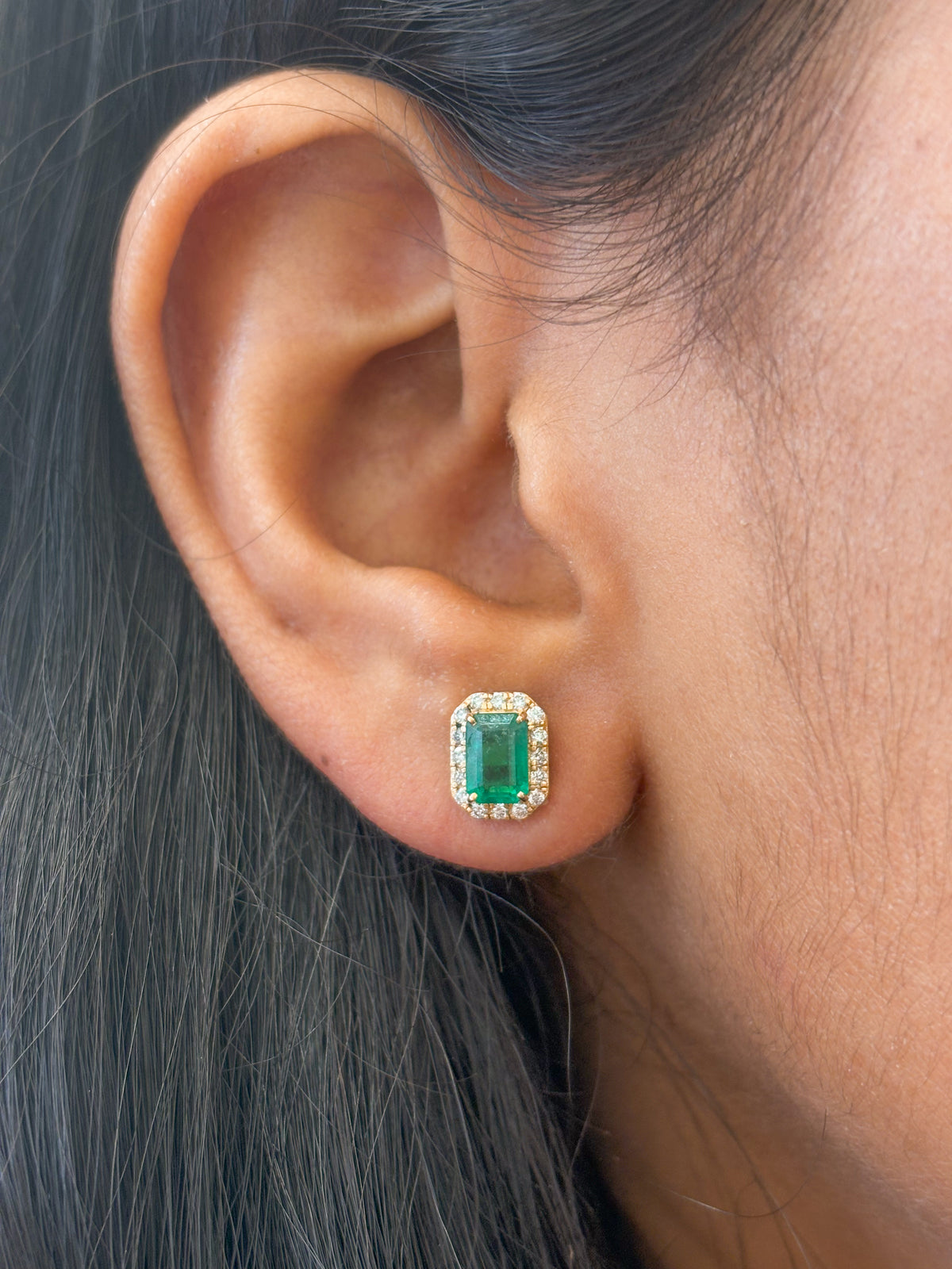 Emerald Diamond Earrings