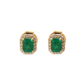 Emerald Diamond Earrings