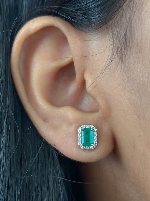 Emerald Diamond Earrings