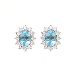 Aquamarine Diamond Earrings