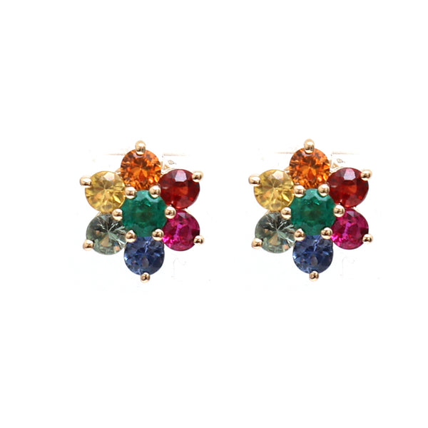 Rainbow Sapphire Earrings