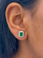 Emerald Diamond Earrings