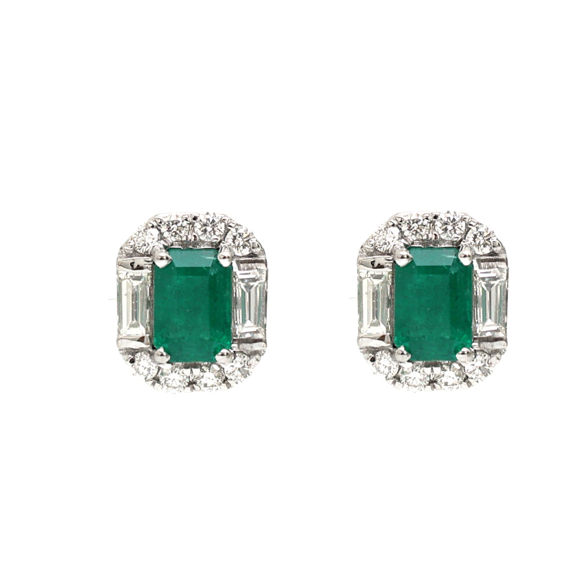 Emerald Diamond Earrings