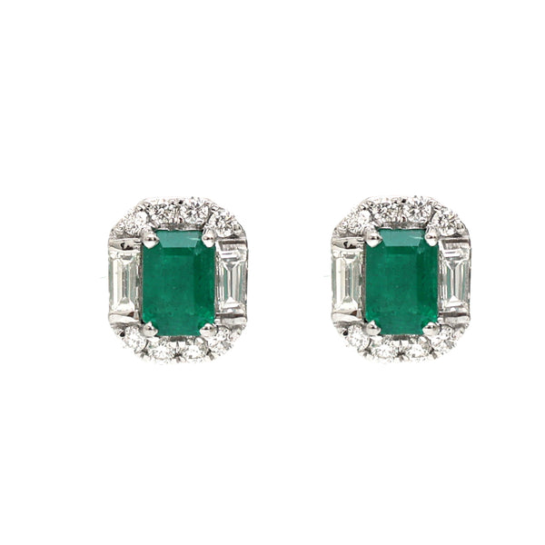 Emerald Diamond Earrings