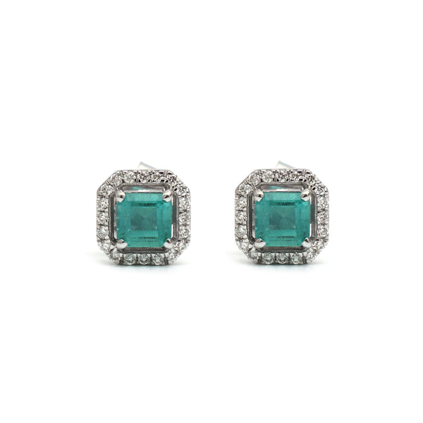 Emerald Diamond Earrings