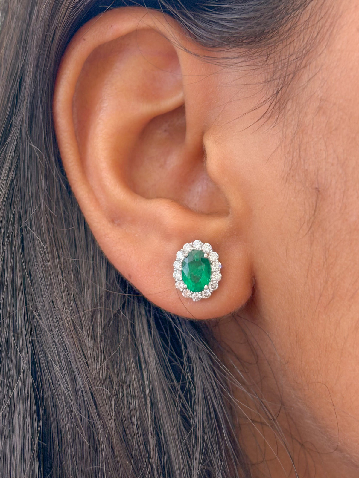 Emerald Diamond Earrings