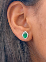 Emerald Diamond Earrings