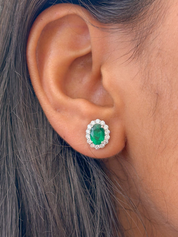 Emerald Diamond Earrings