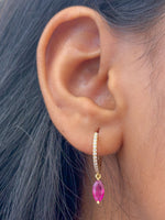 Ruby Diamond Earrings