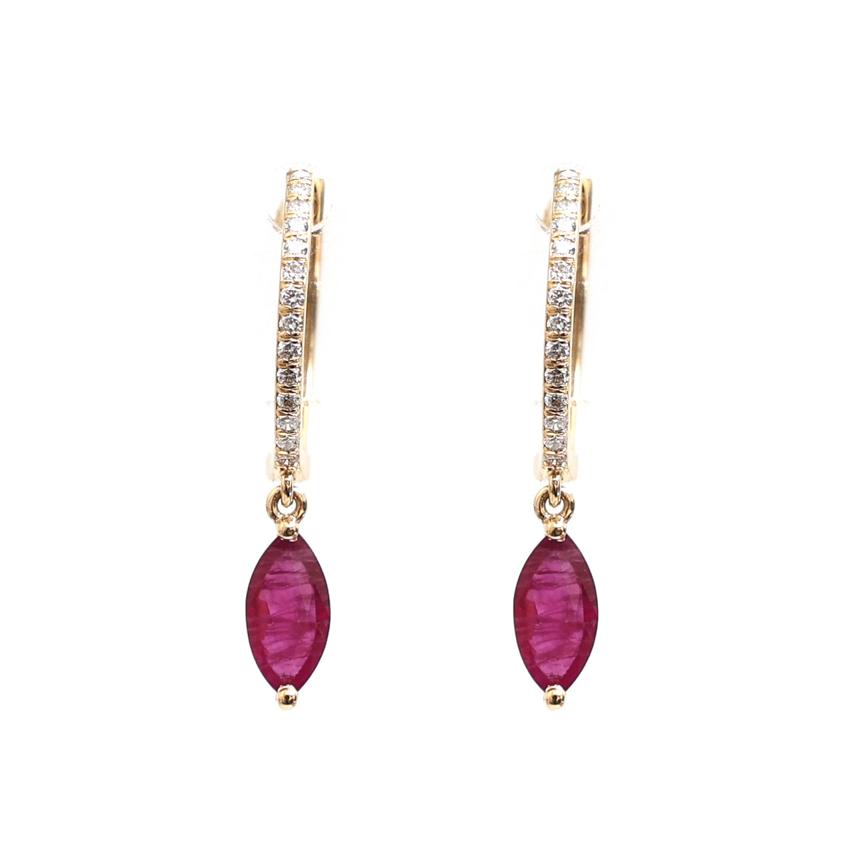 Ruby Diamond Earrings
