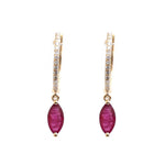 Ruby Diamond Earrings