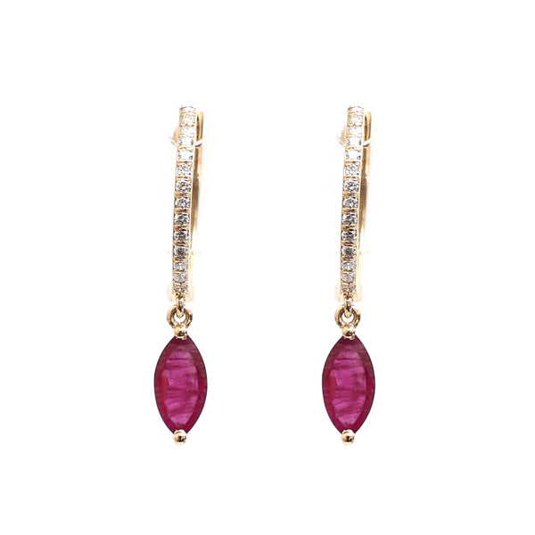 Ruby Diamond Earrings