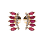 Ruby Diamond Earrings