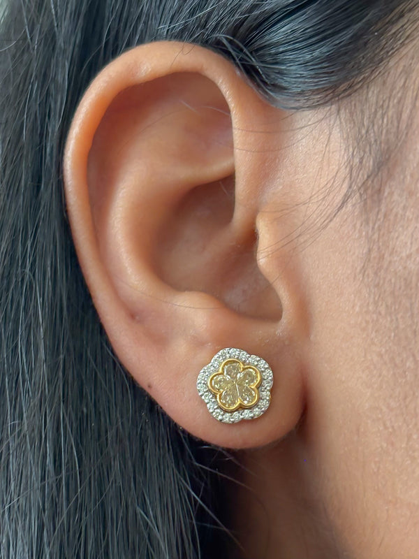 Yellow Diamond Diamond Earrings
