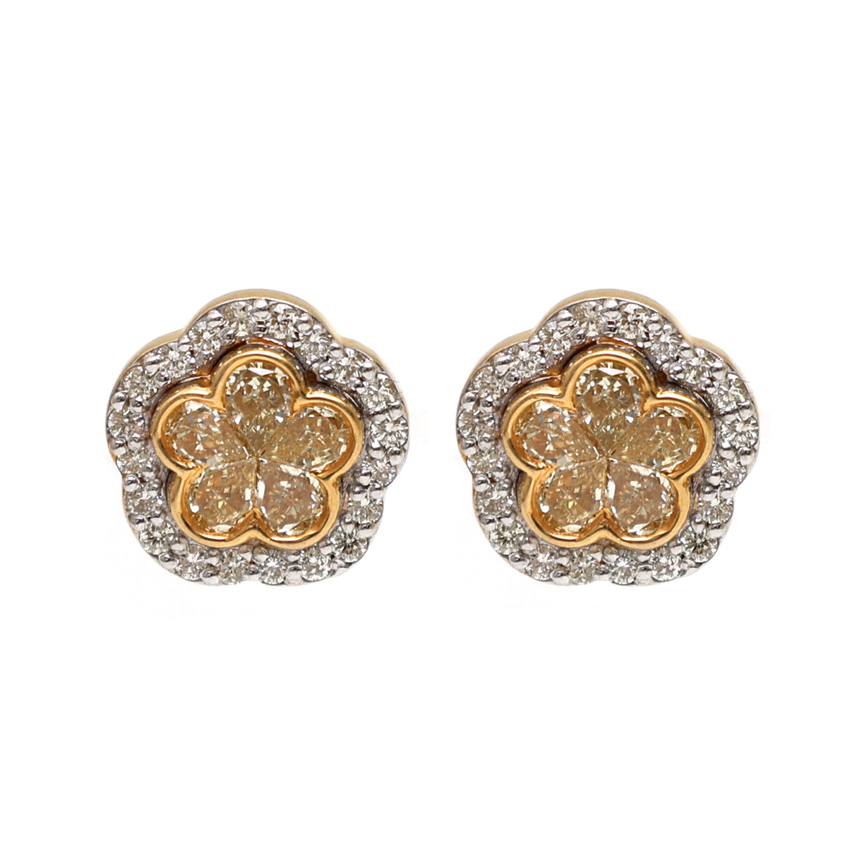 Yellow Diamond Diamond Earrings