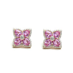 Pink Sapphire Diamond Earrings