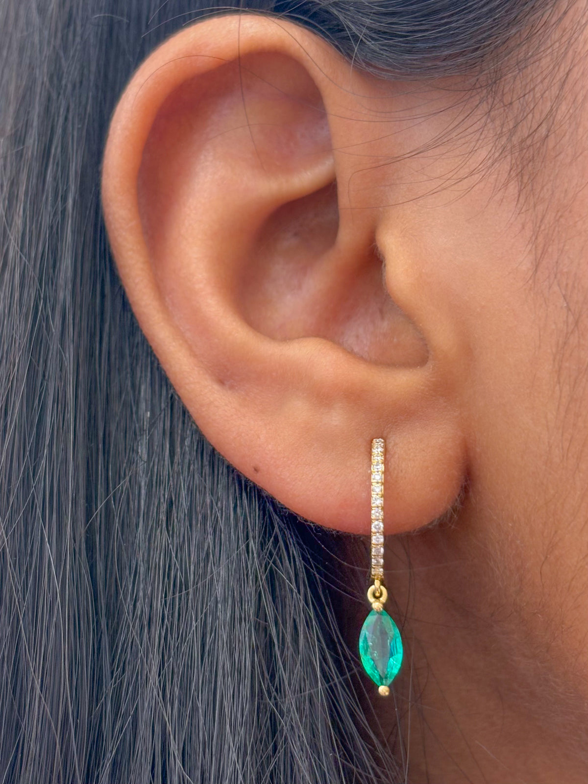 Emerald Diamond Earrings