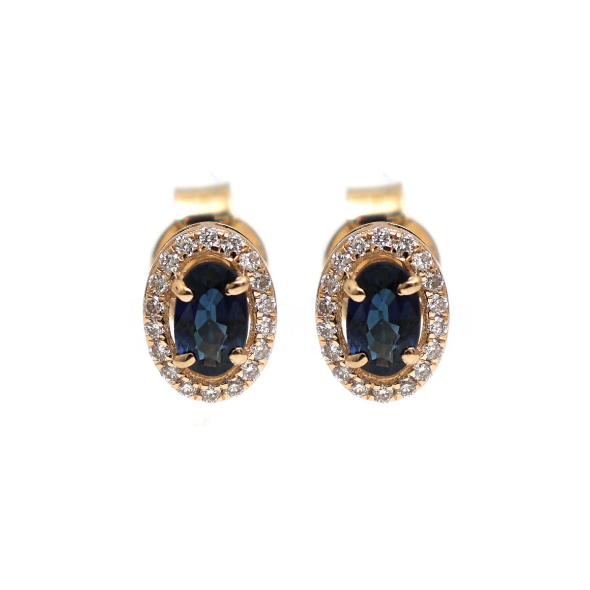 Blue Sapphire Diamond Earrings