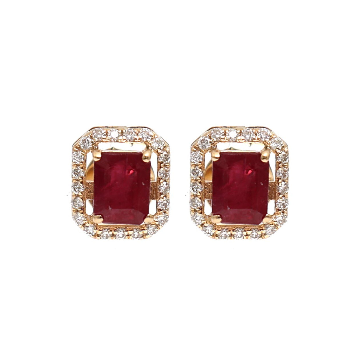 Ruby Diamond Earrings