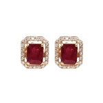 Ruby Diamond Earrings