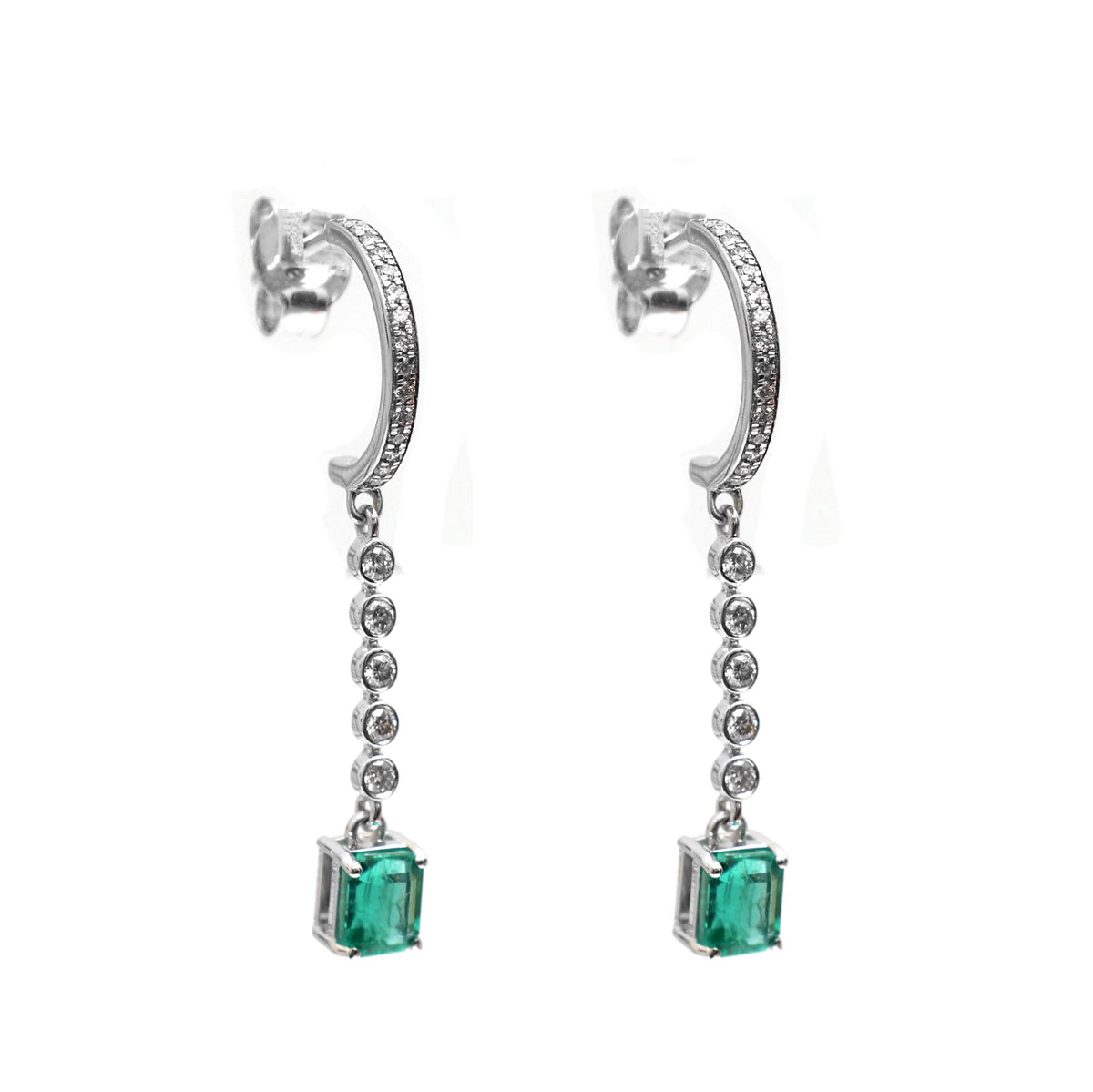 Emerald Diamond Earrings