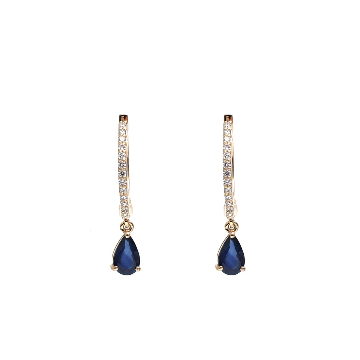 Blue Sapphire Diamond Earrings
