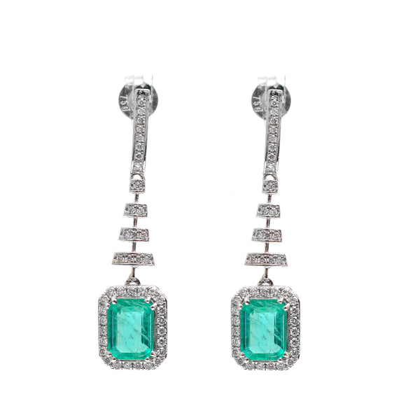 Emerald Diamond Earrings