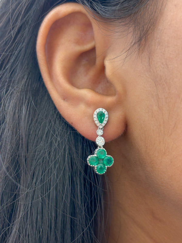 Emerald Diamond Earrings