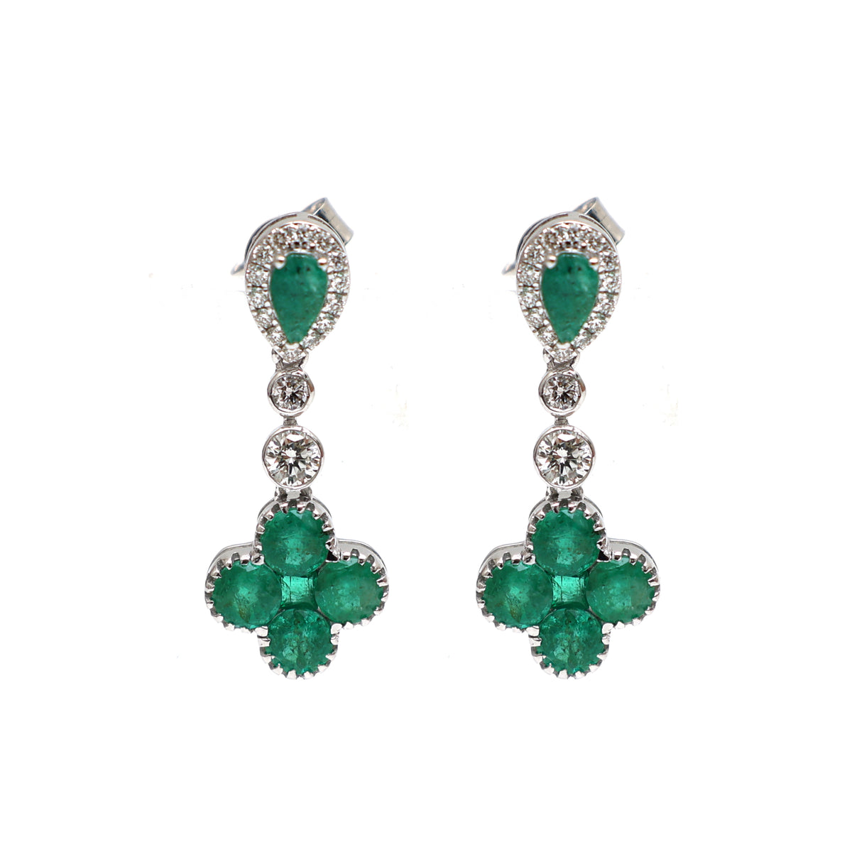 Emerald Diamond Earrings